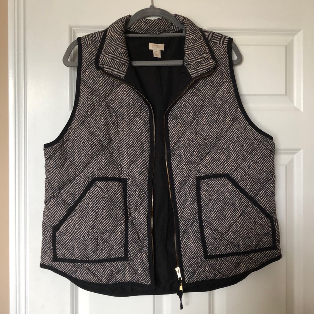 Women’s XL- J. Crew Herringbone Vest
